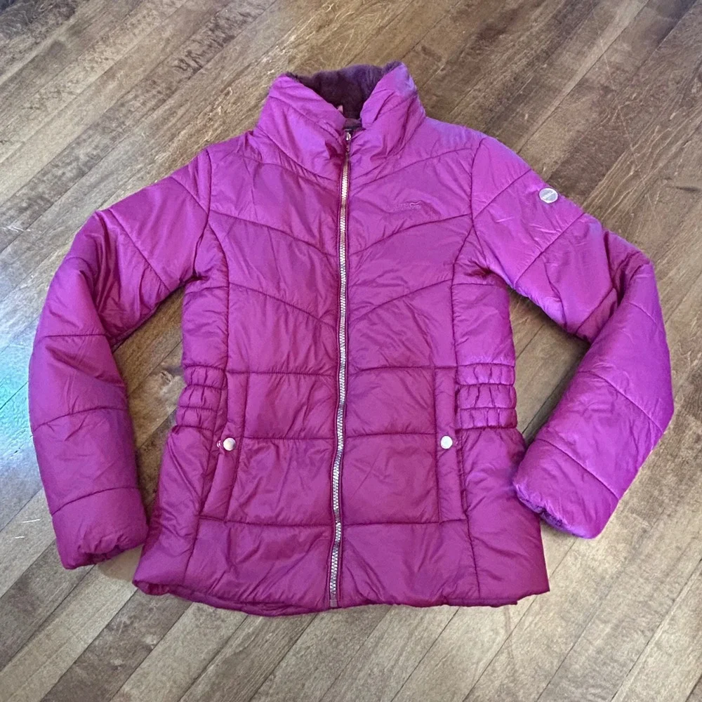 Regatta Puffer‎ Jacket Kids 15/16 Magenta Purple Good Quilted Zip Coat